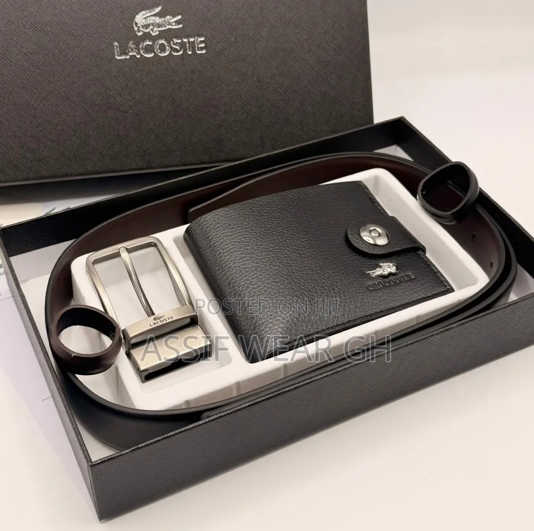 Lacoste Belt and Wallet