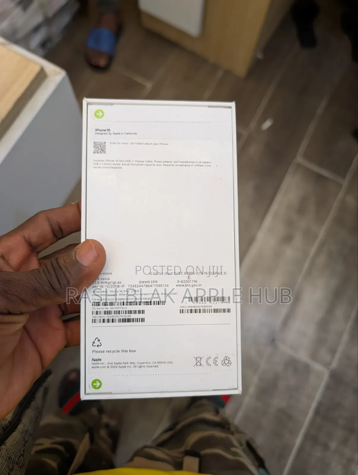 New Apple iPhone 16 128 GB Pink