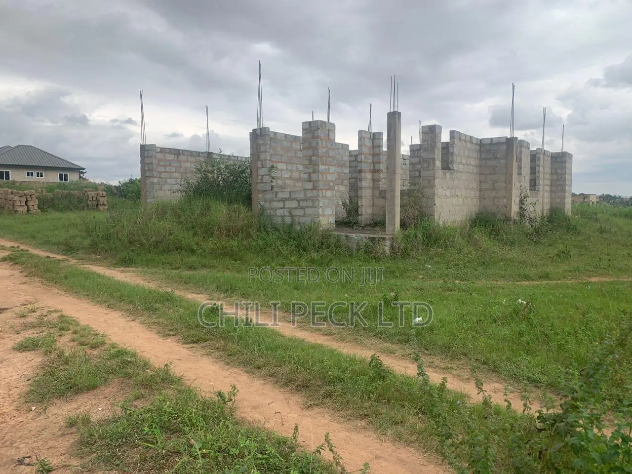 Titled Plot With Uncompleted 3-storey Modern 5-bedroom House