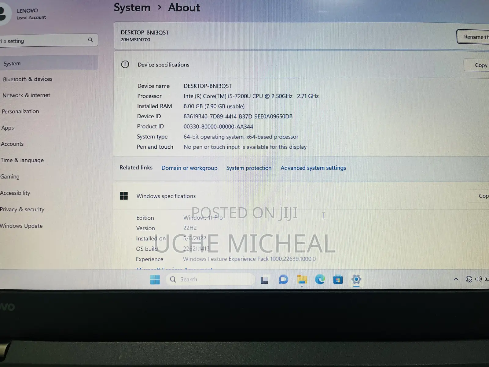 Laptop Lenovo ThinkPad X270 8GB Intel Core i5 SSD 256GB