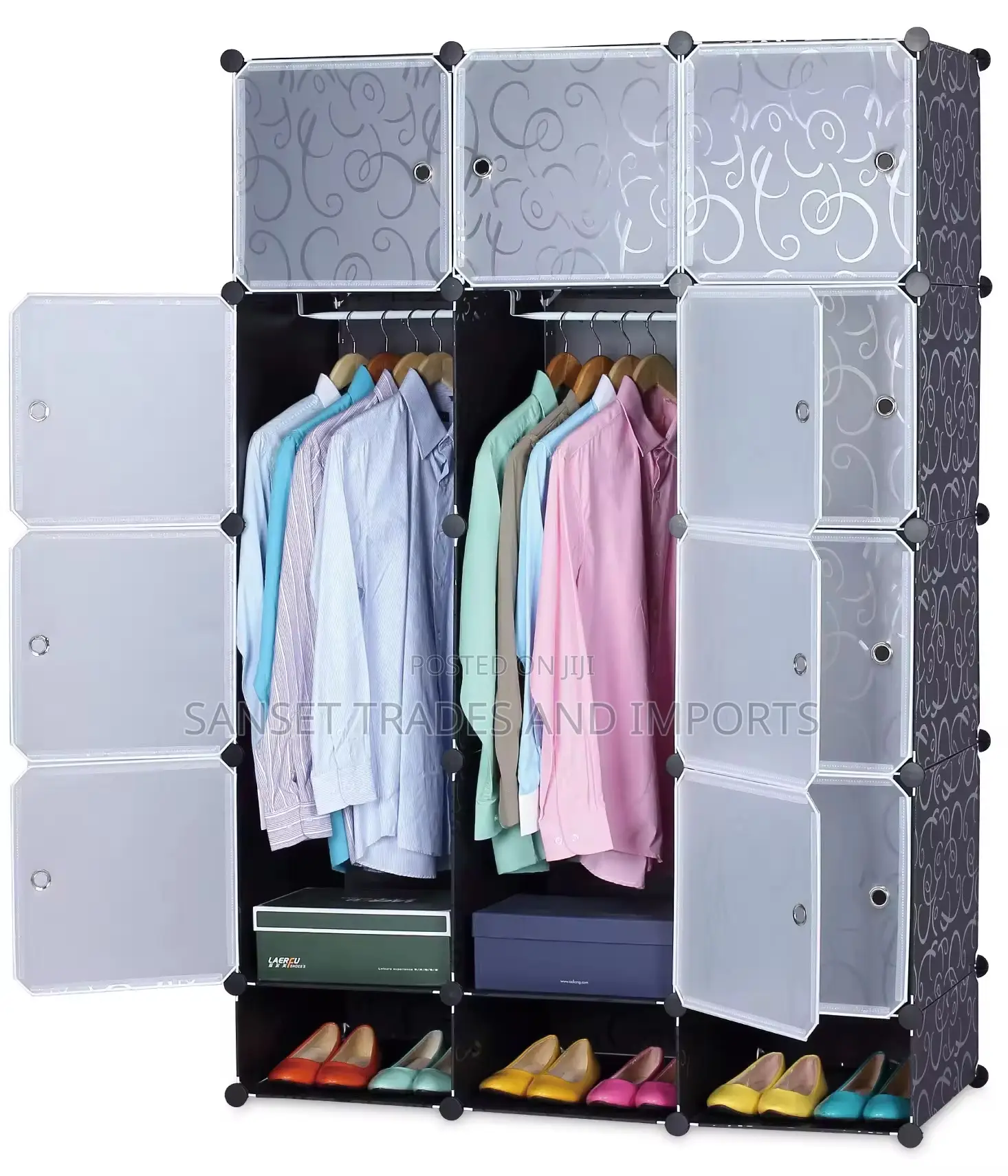 16 Cubes Plastic Wardrobe