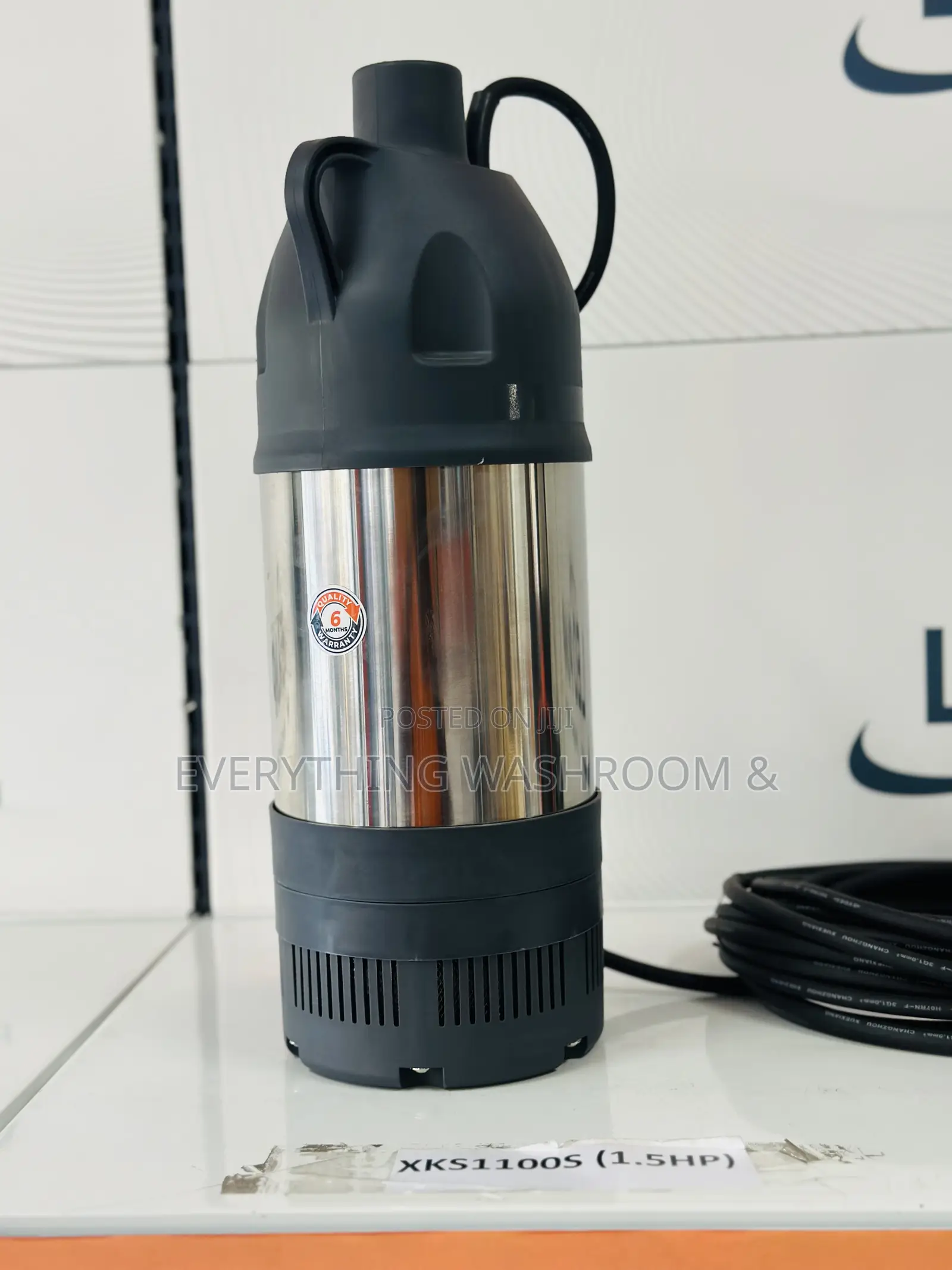Leo 1.5hp Stainless Submersible Pump for Clean or Slightly Dirty Water