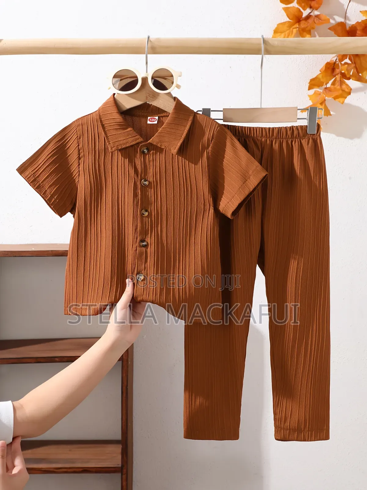 Brown Trousers With Shirt for 1-5yrs