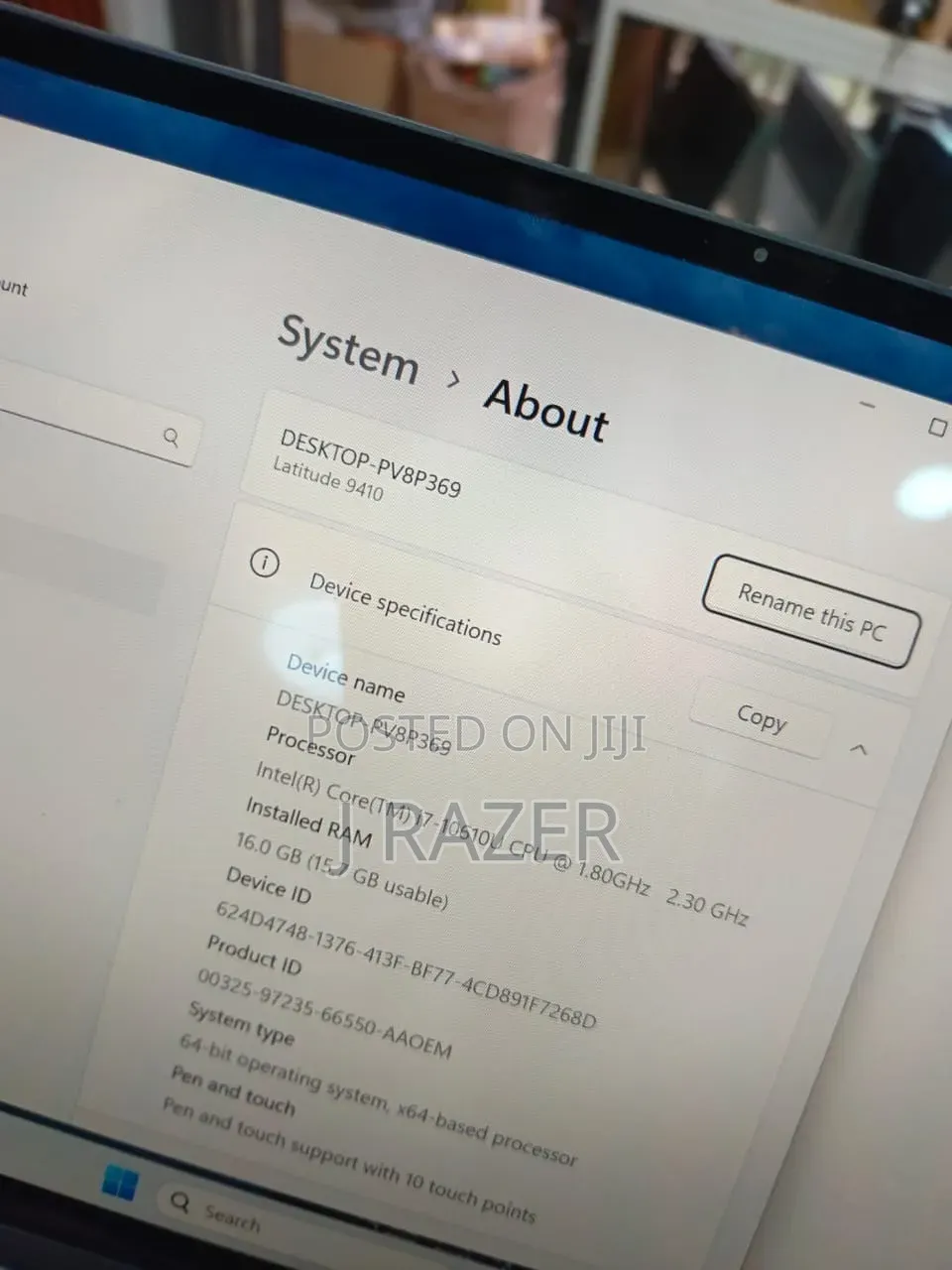 Laptop Dell Latitude 9410 16GB Intel Core i7 SSD 512GB