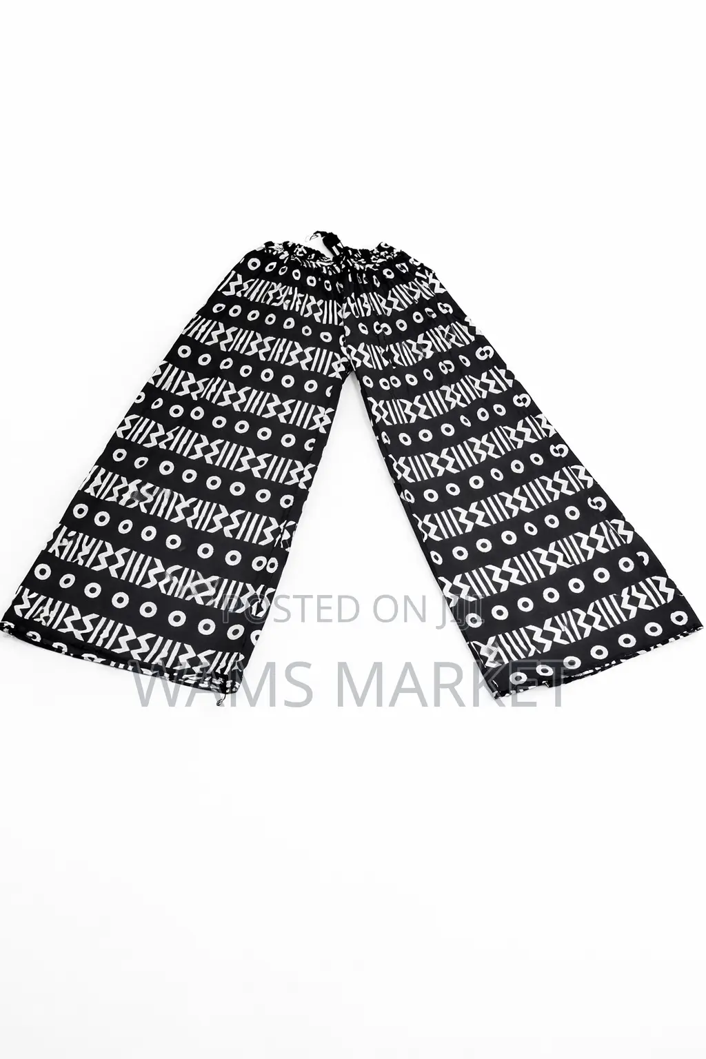 Women's African Print Trousers Wide Leg Multicolor Large