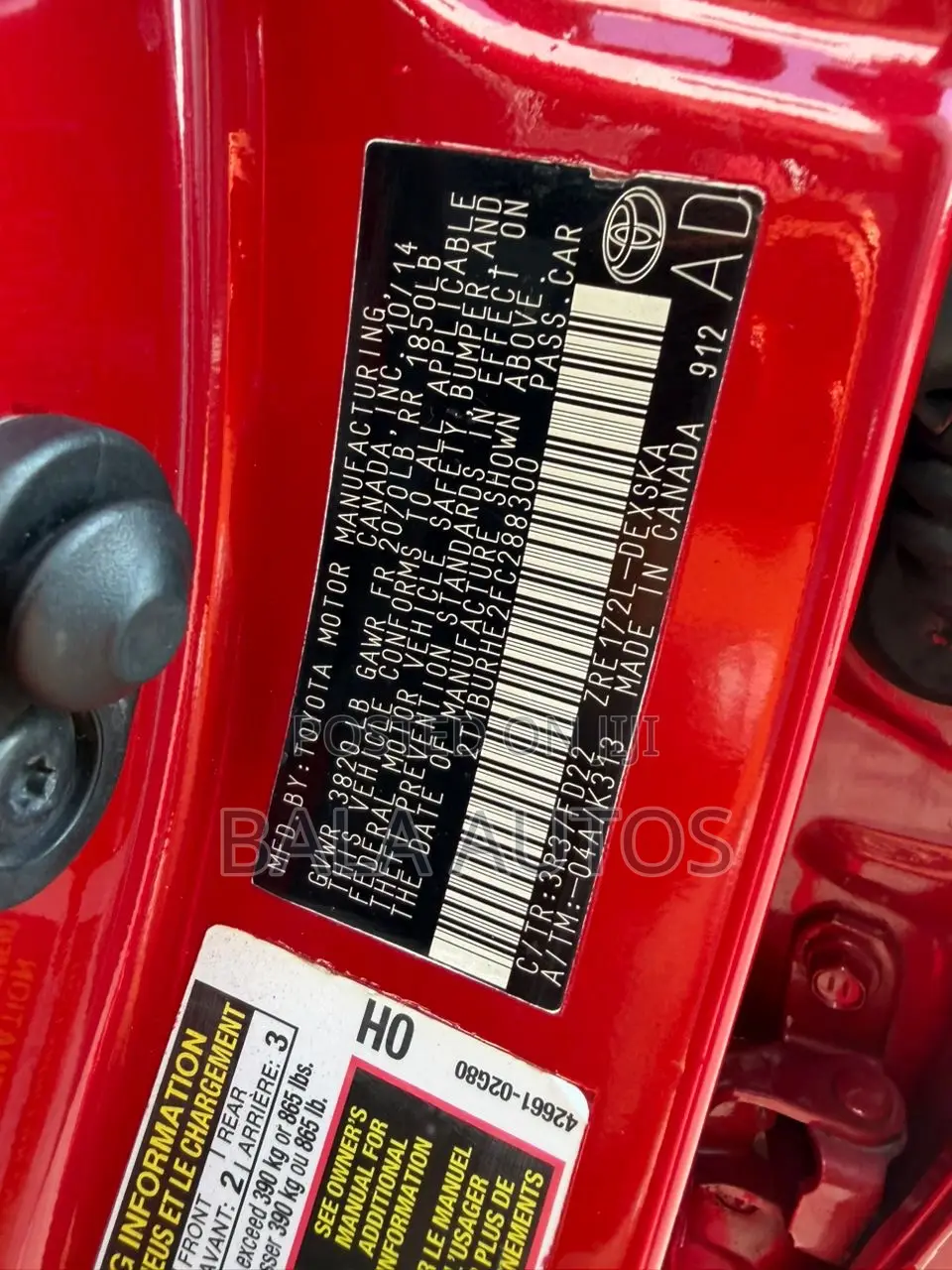 Toyota Corolla 2015 Red