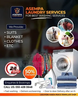Asempa Laundry at Kasoa Akweley Peace Town, Old Timers