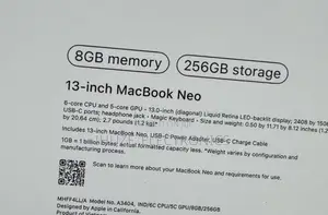 New Laptop Apple MacBook Neo 2026 8GB SSD 256GB