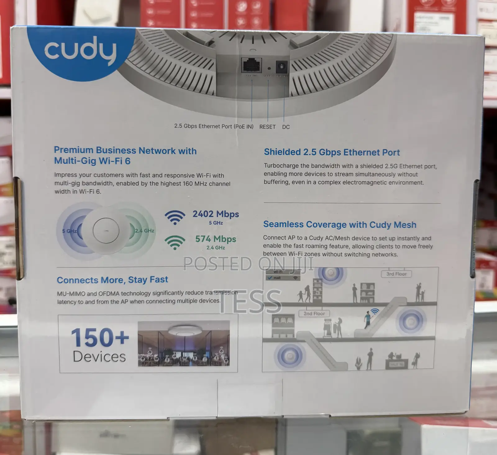 Cudy Wireless Access Point Ceiling Mount Ap3000 Ax3000 Wifi 6