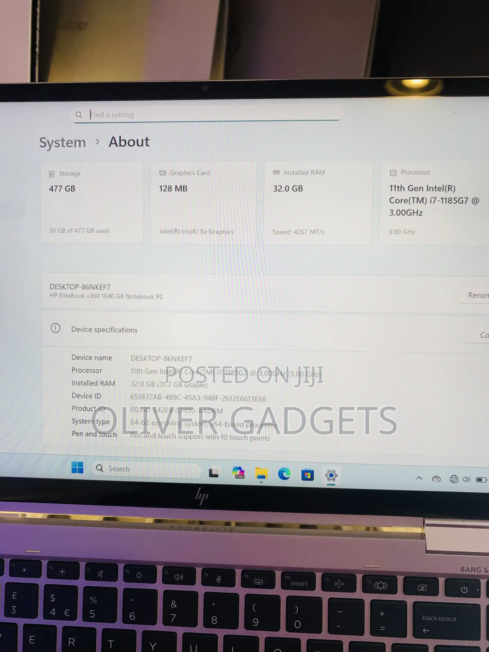 Laptop HP EliteBook x360 1040 G9 32GB Intel Core i7 SSD 512GB
