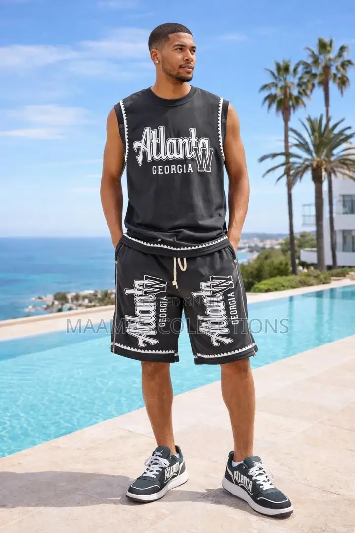 Men’S Casual Sleeveless / Armless Top and Down Shorts