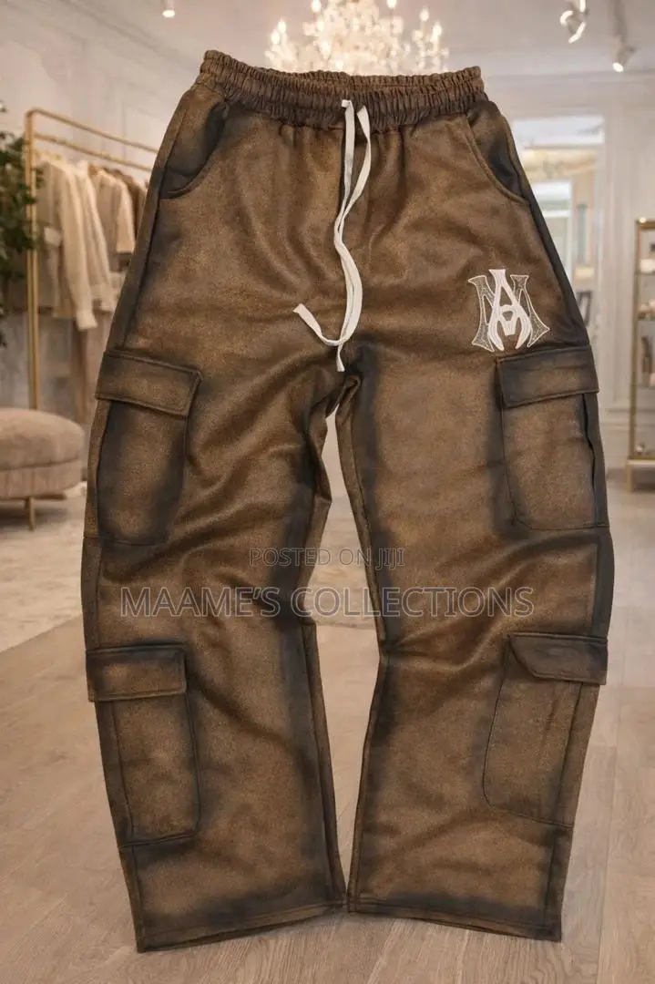 Men’S Wide-Leg Cargo Pants/ Sweatpants/ Joggers
