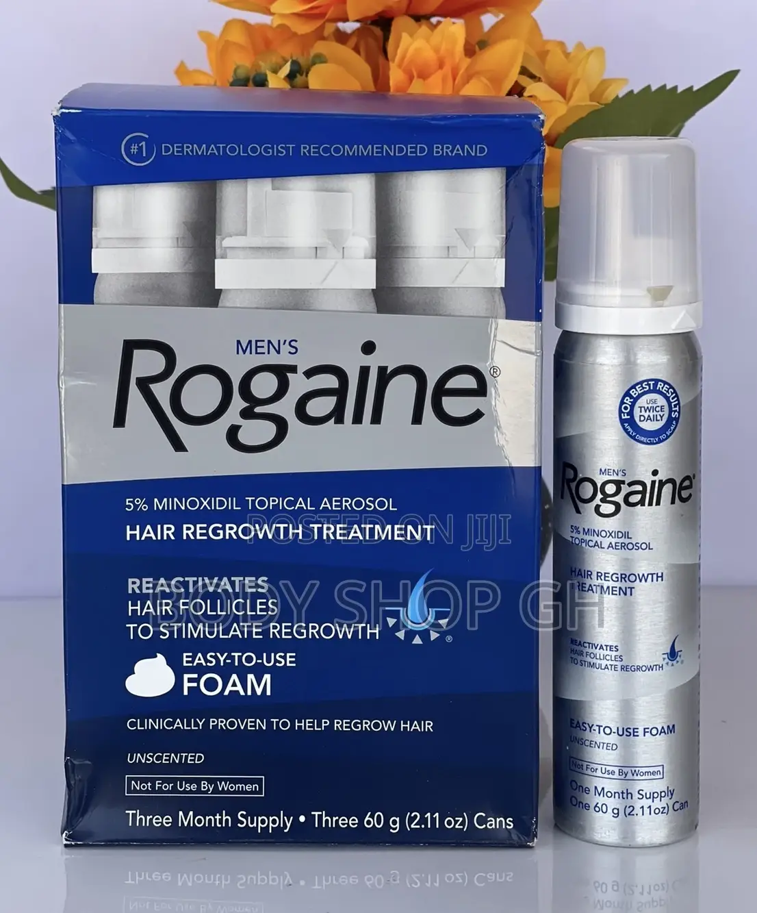 Original Rogaine Minoxidil Foam for Men - Usa Version - 5% Minoxidil
