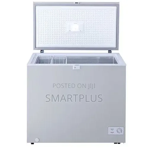 The Lg Is a Compact Modern Silver Finish 190-Liter Chest Freezer.