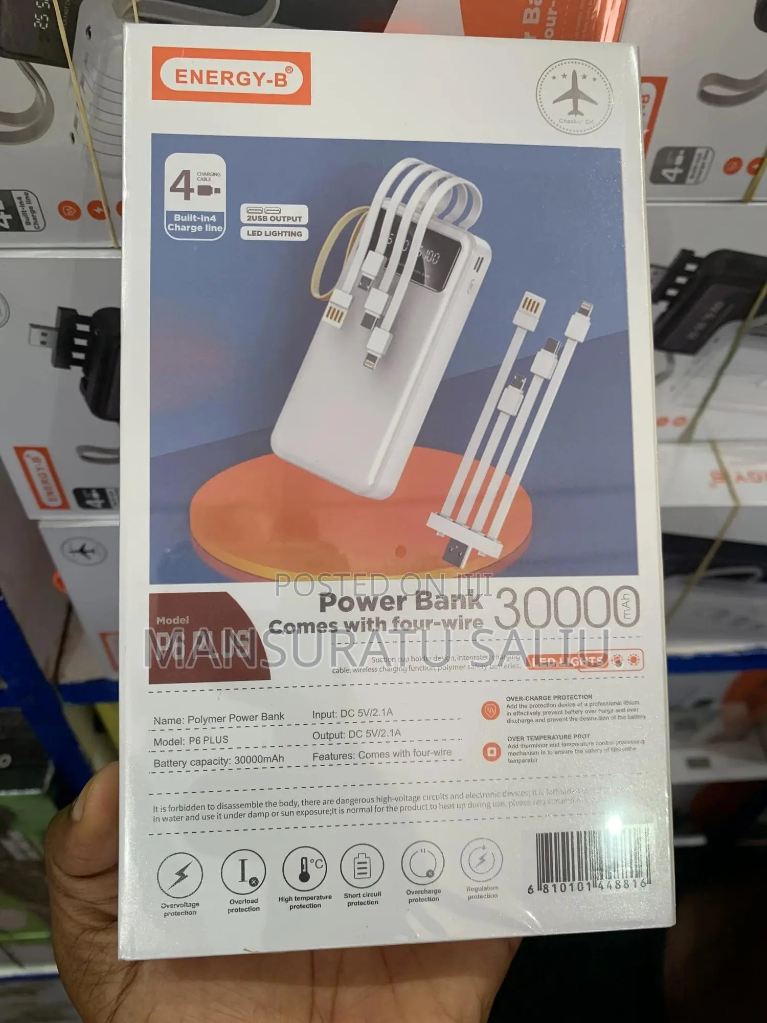 Original Energy B Power Bank 30000w