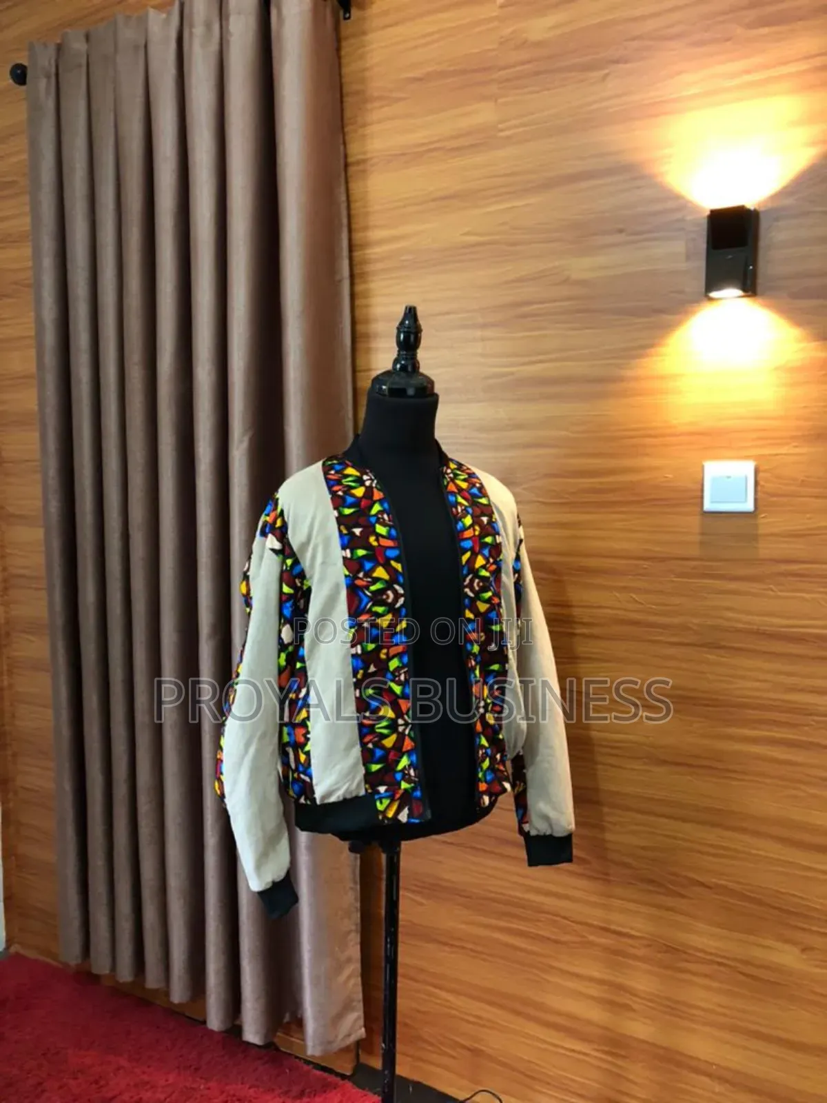 African Print Bomver Jacket