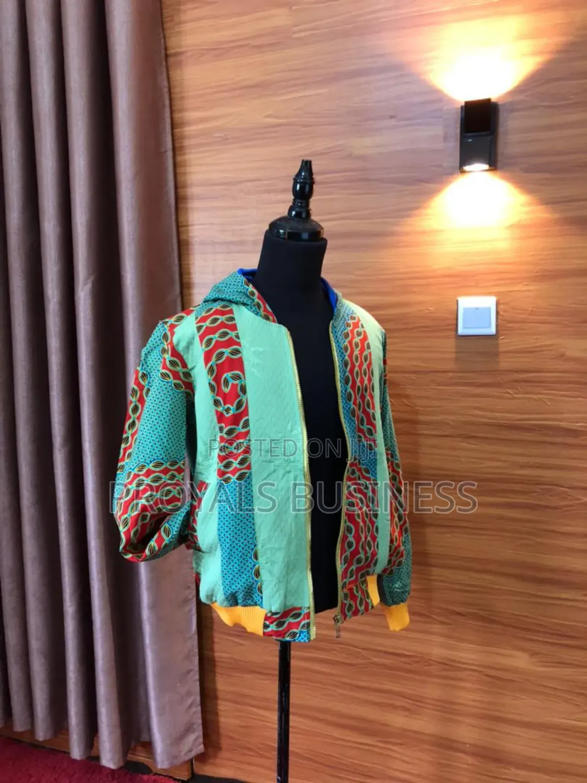 African Print Bomver Jacket