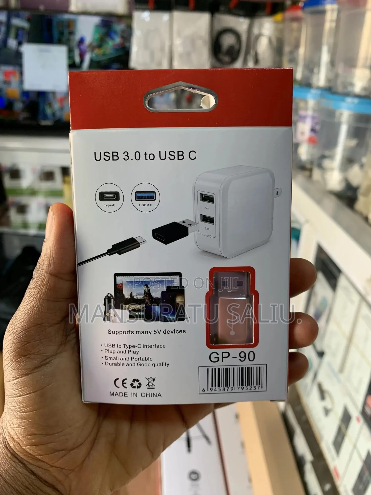 Adapter Converter Usb Male to Type C Female