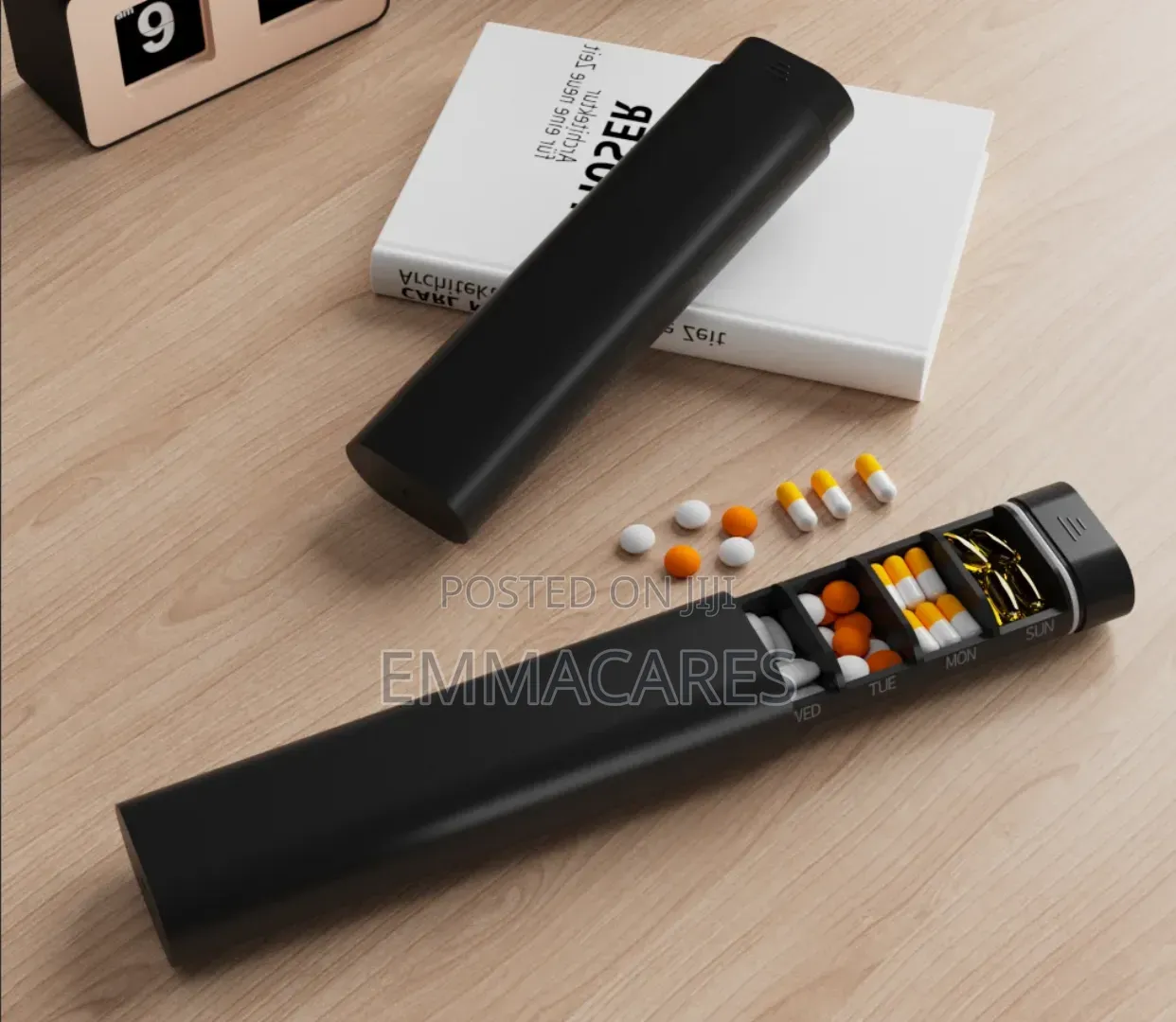 Portable 7 Compartment Pill and Medication Storage Box
