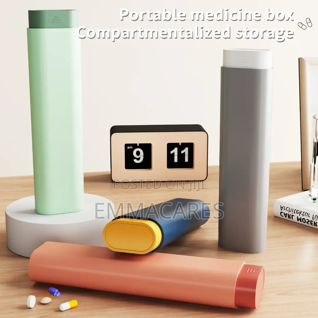 Portable 7 Compartment Pill and Medication Storage Box