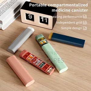 Portable 7 Compartment Pill and Medication Storage Box
