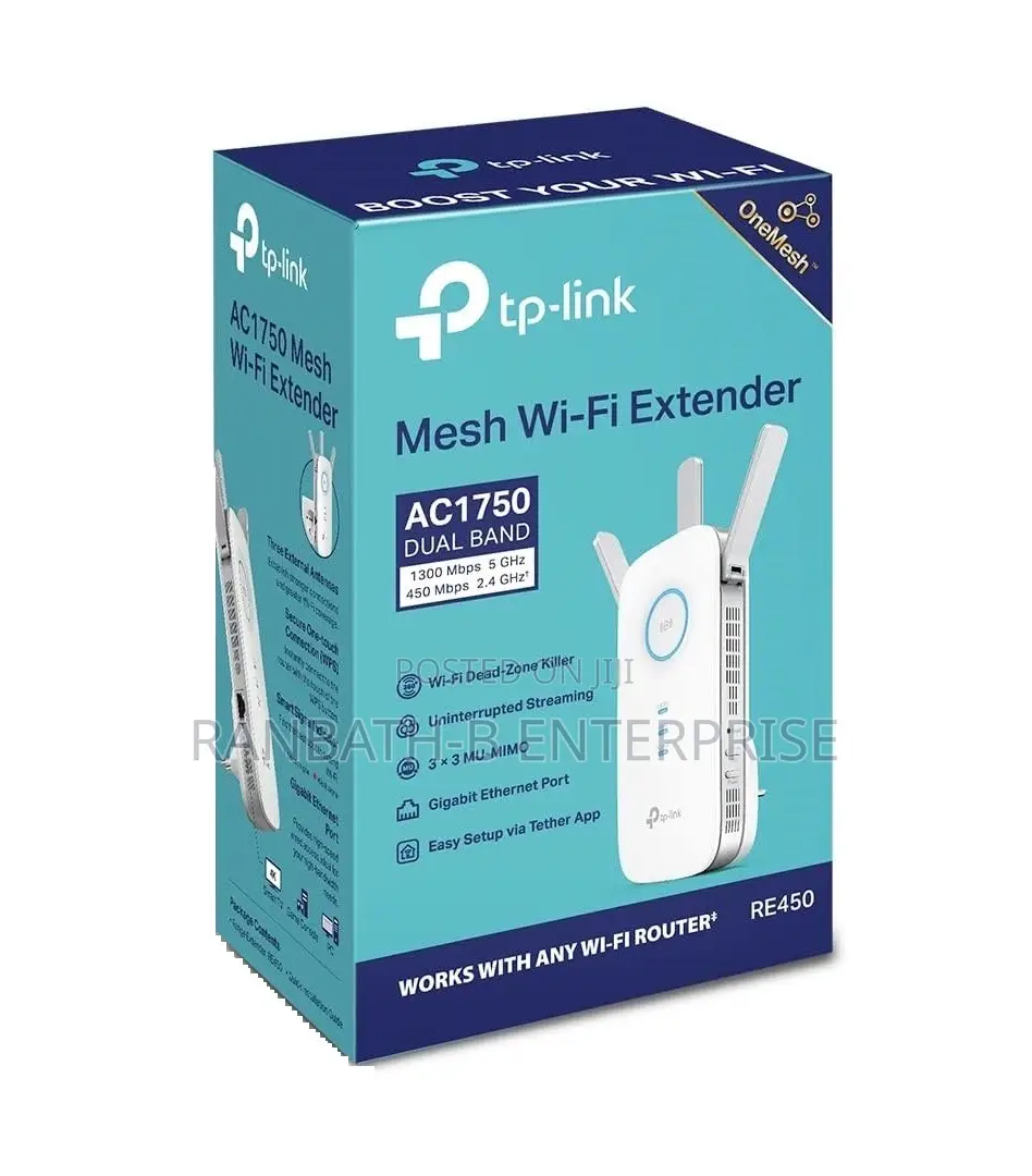 Tp-Link Mesh Wi-Fi Range Extender Ac1750 (Re450)