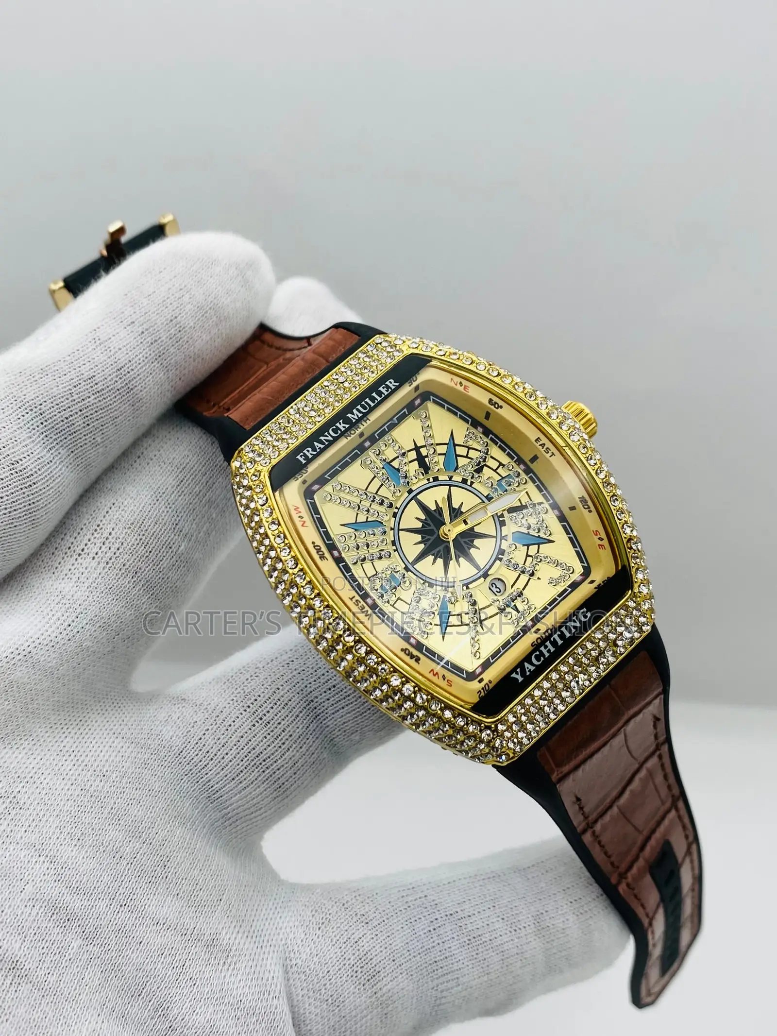 Franck Muller Yachting Leather Strap Watch