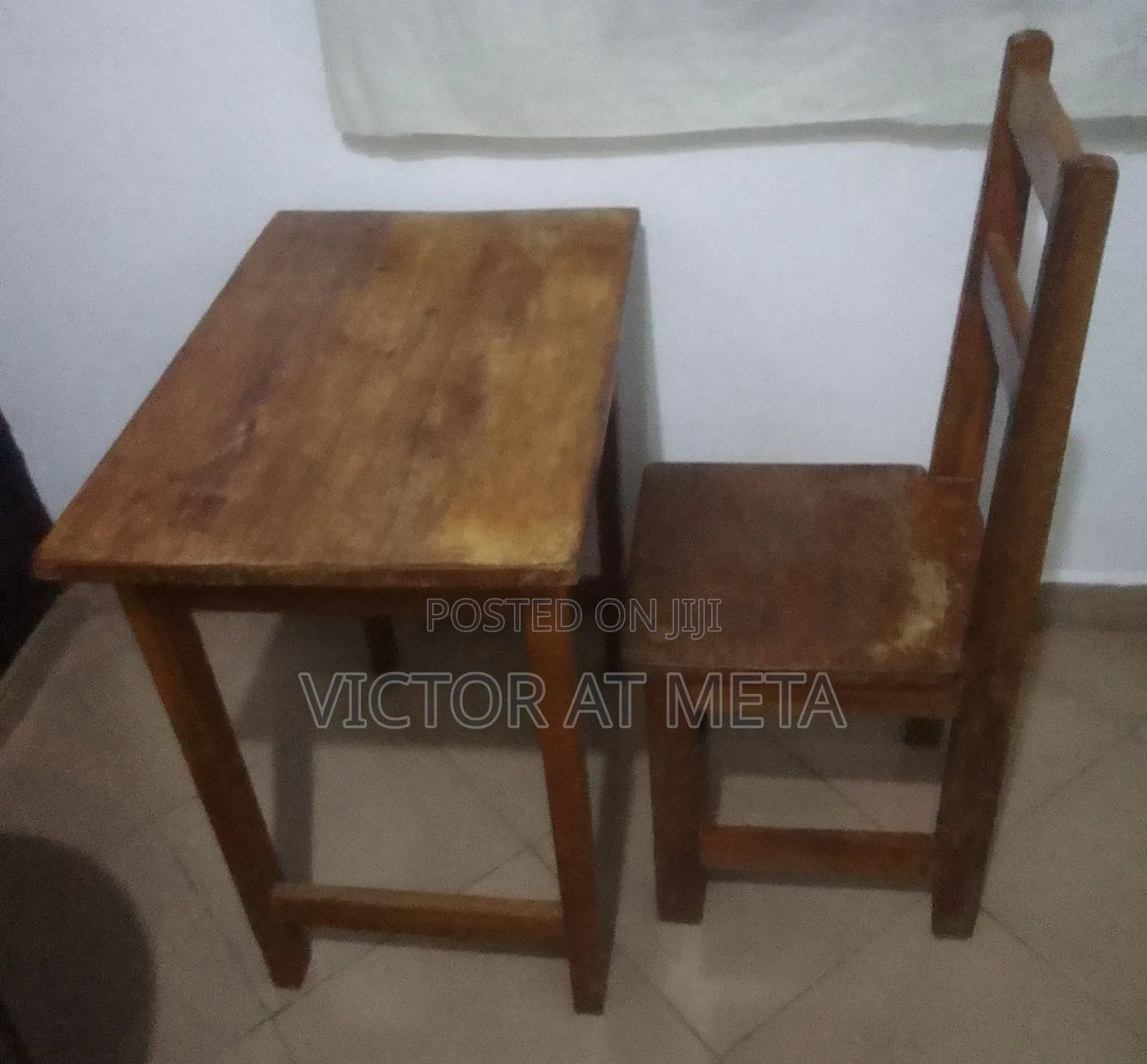 Wooden Table and Chair
