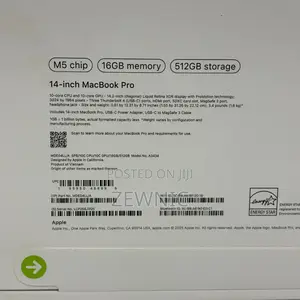 New Laptop Apple MacBook Pro 2025 M5 14-inch 16GB Apple M5 SSD 512GB