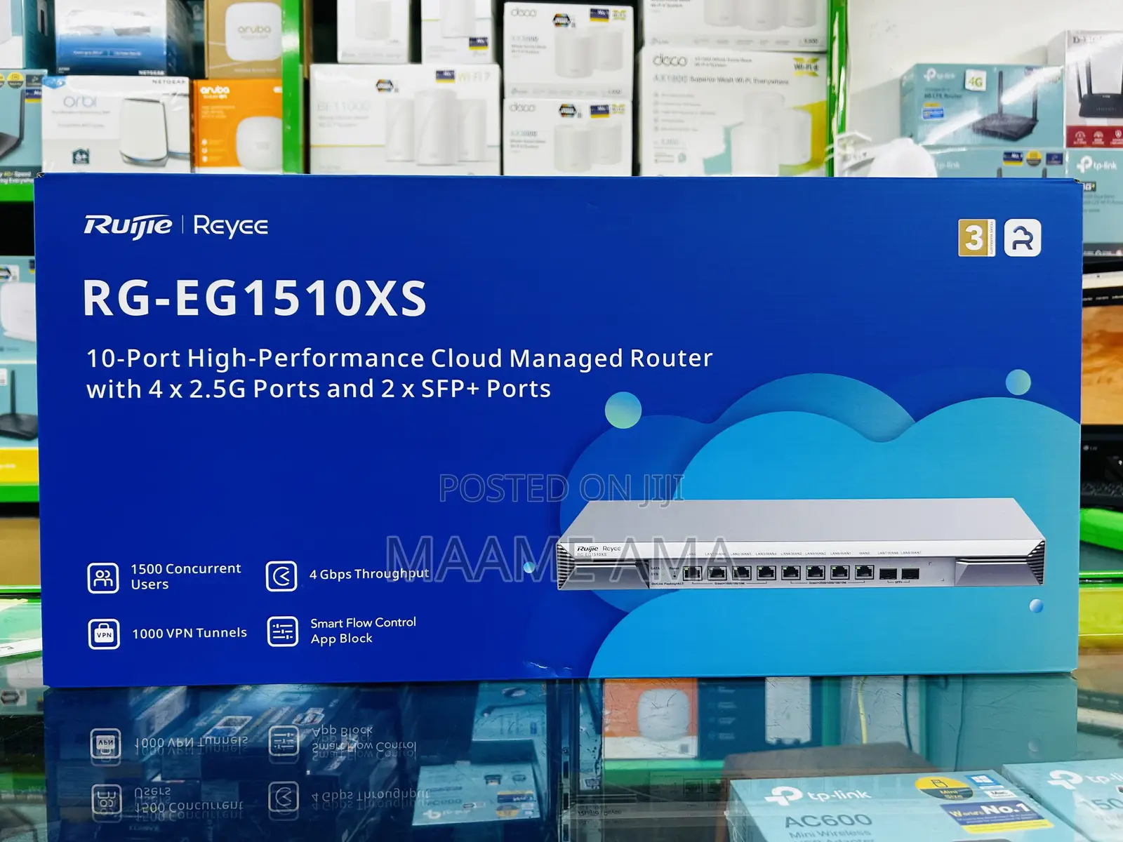 Rg-Eg1510xs Reyee Cloud Router 4 Wan Internet 4gbps, 1500 Clients