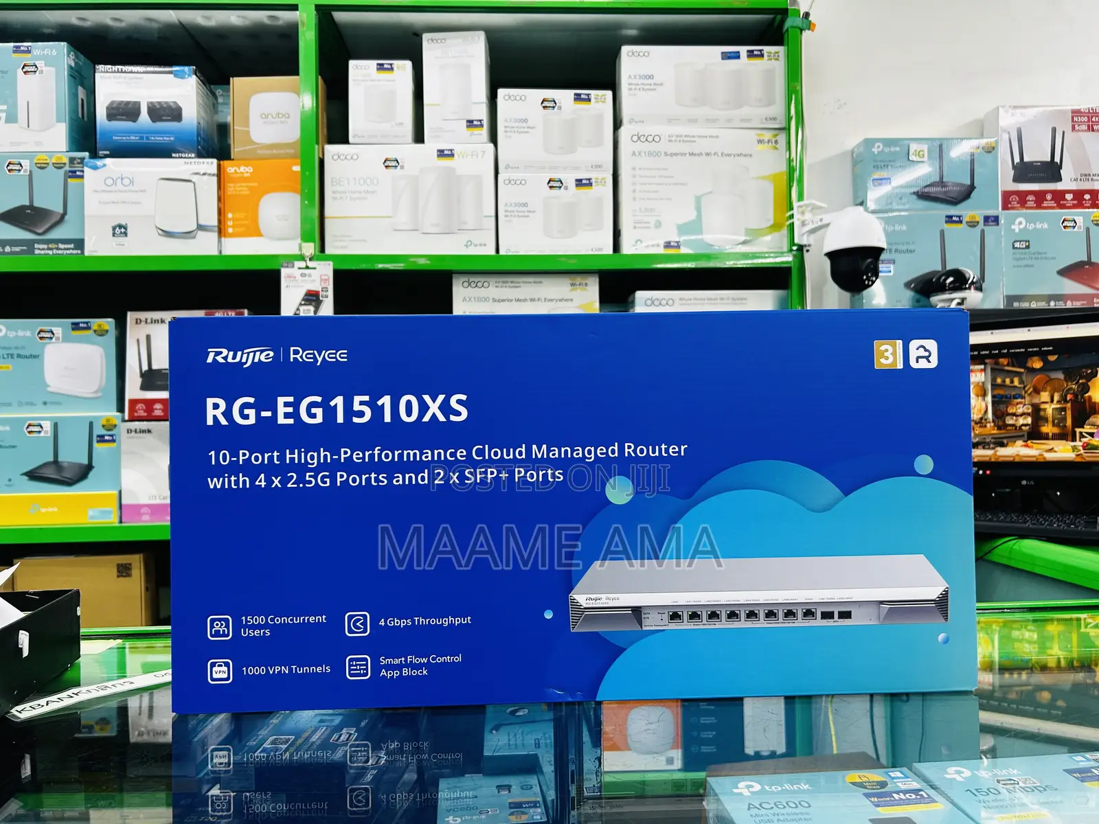 Rg-Eg1510xs Reyee Cloud Router 4 Wan Internet 4gbps, 1500 Clients