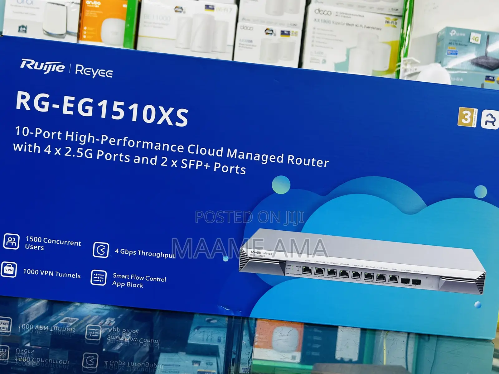Ruijie Top-Tier Capacity Router Supporting Up to 1,500 Clients.