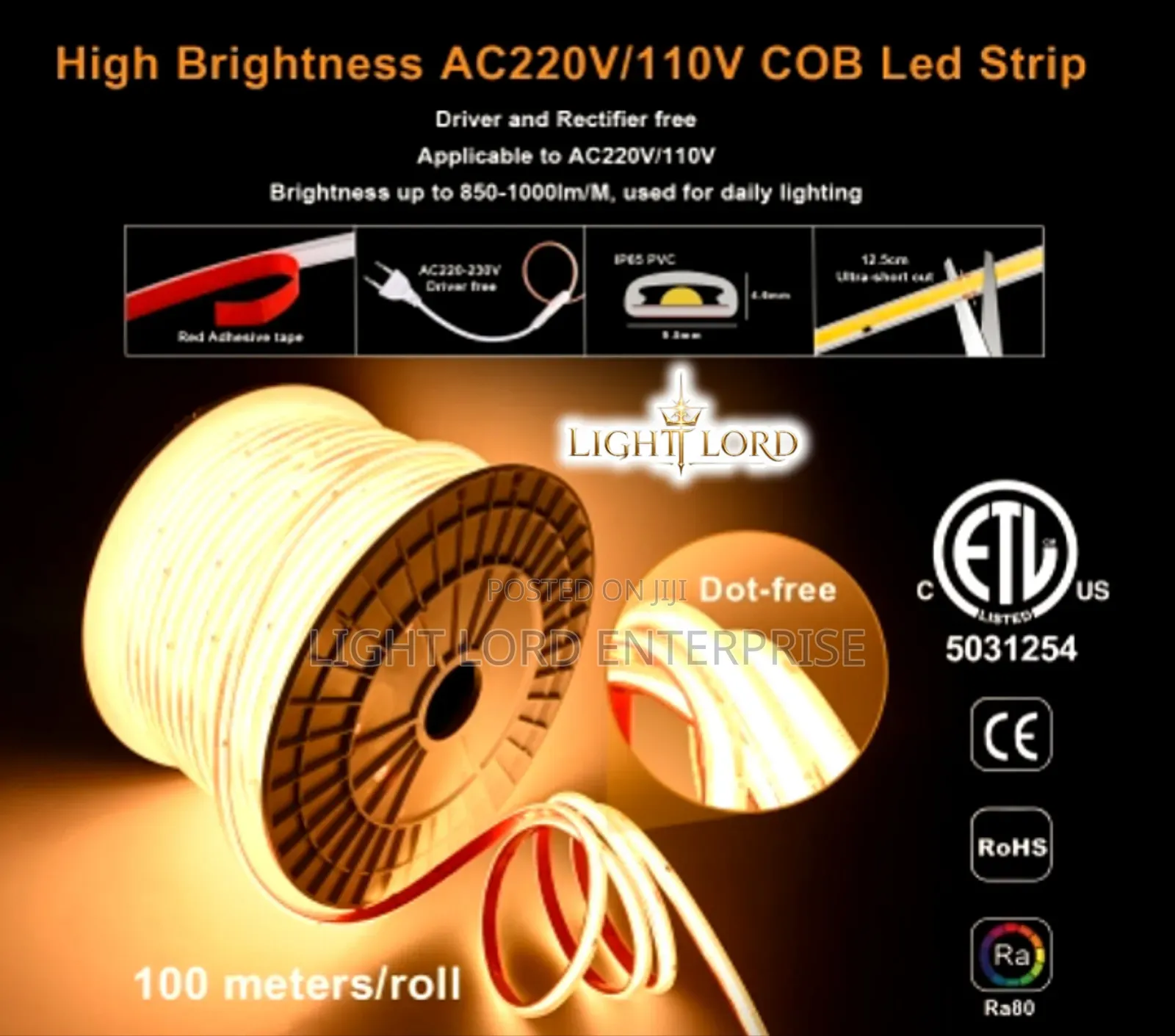 Ac 220/110v Sticker Rope Light Warm 100meters