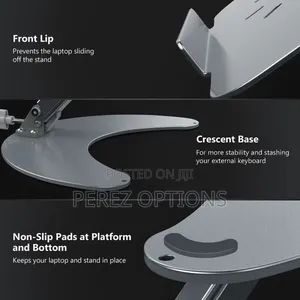 Adjustable Height-and-Angle Aluminum Laptop Stand