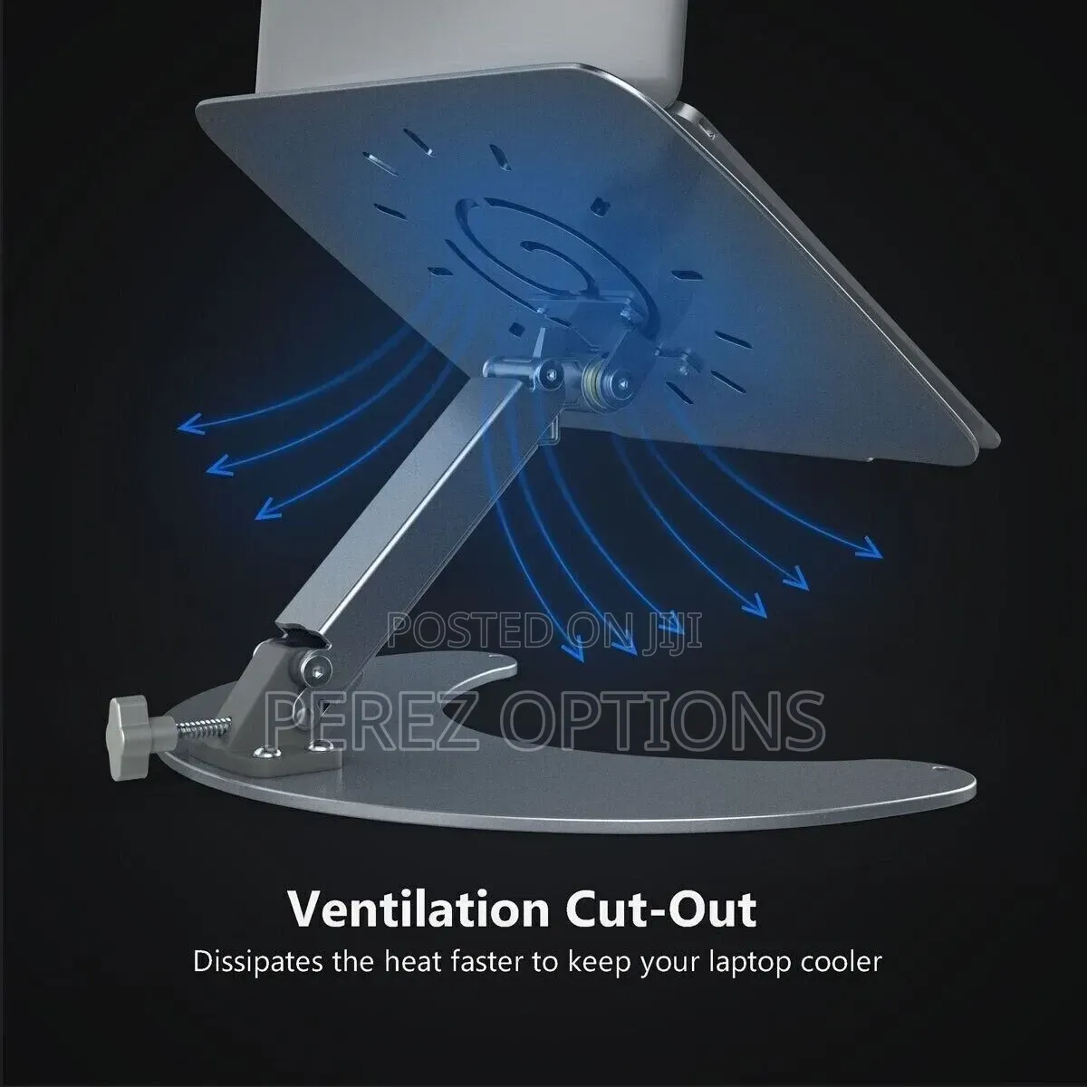 Adjustable Height-and-Angle Aluminum Laptop Stand