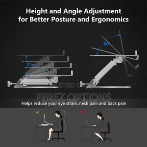 Adjustable Height-and-Angle Aluminum Laptop Stand