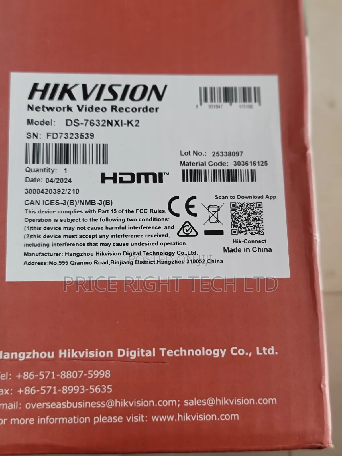 Hikvision 32 Channel Acusense Without Poe