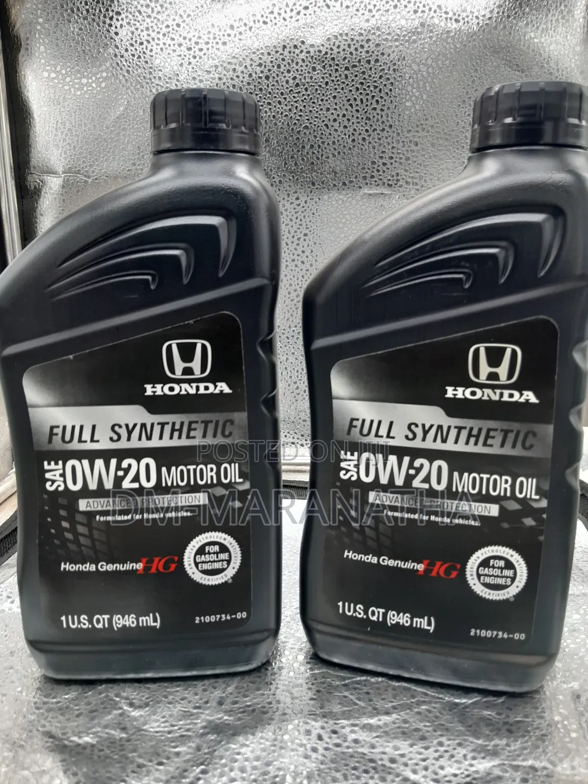 Genuine Honda 0w20 Full Synthetic Engine Oil