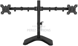 Rife Dual Standing Height Adjustable 2 Arm Monitor Stand For Desk