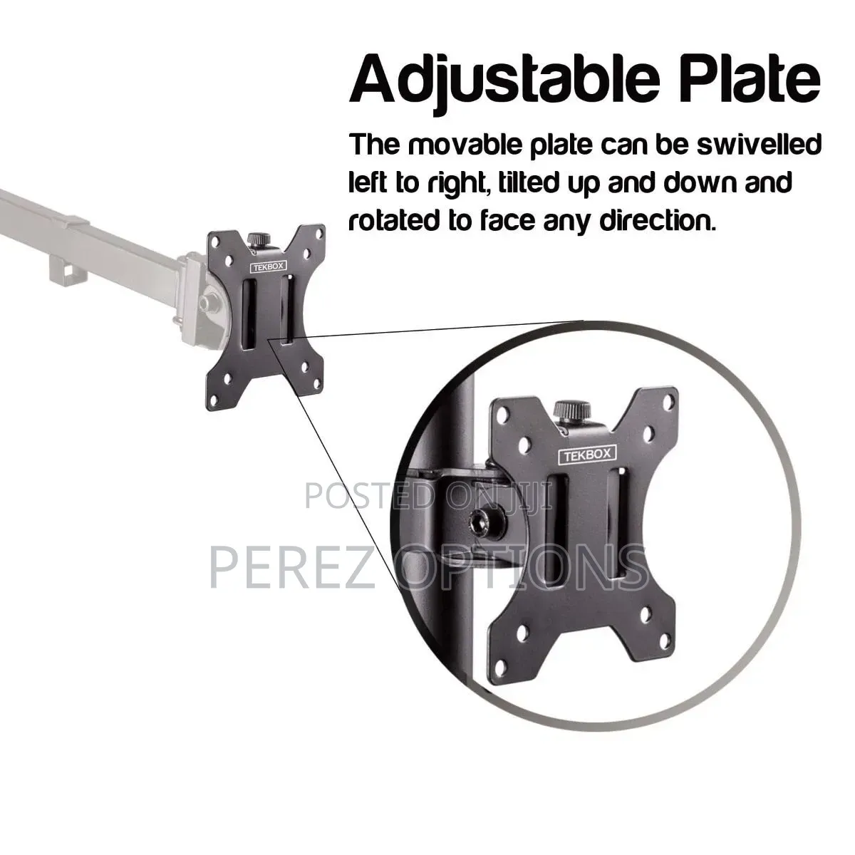 Rife Dual Standing Height Adjustable 2 Arm Monitor Stand For Desk