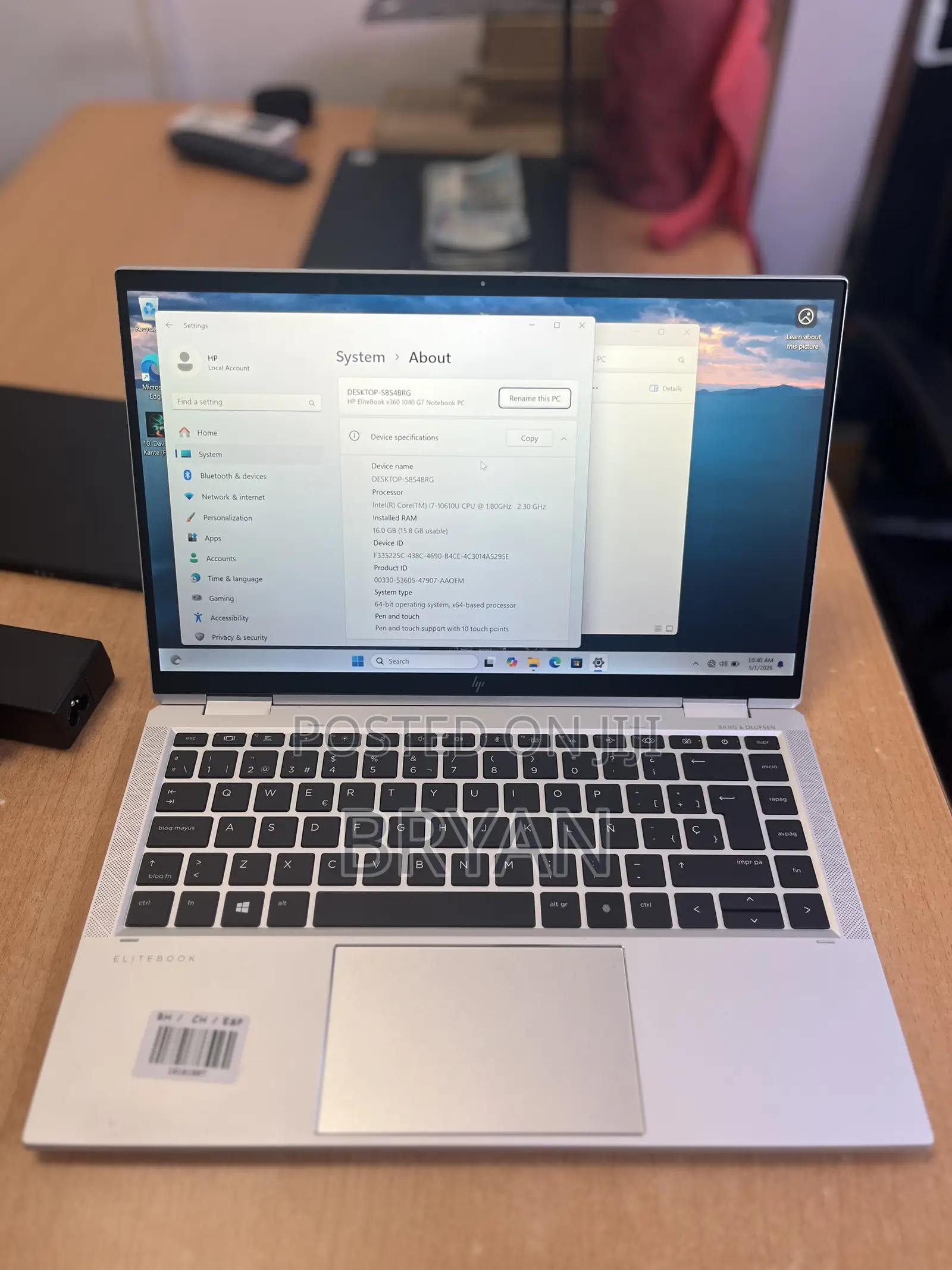 Laptop HP EliteBook 830 G7 16GB Intel Core i7 SSD 512GB