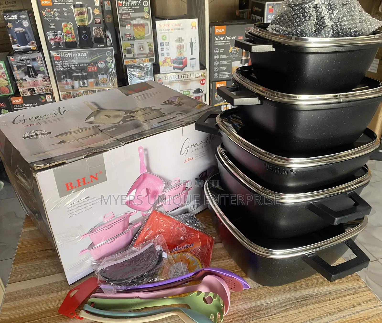 Non - Stick 21pcs Granite Cookware Set