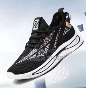 Men Sneakers White, Black And White Colour