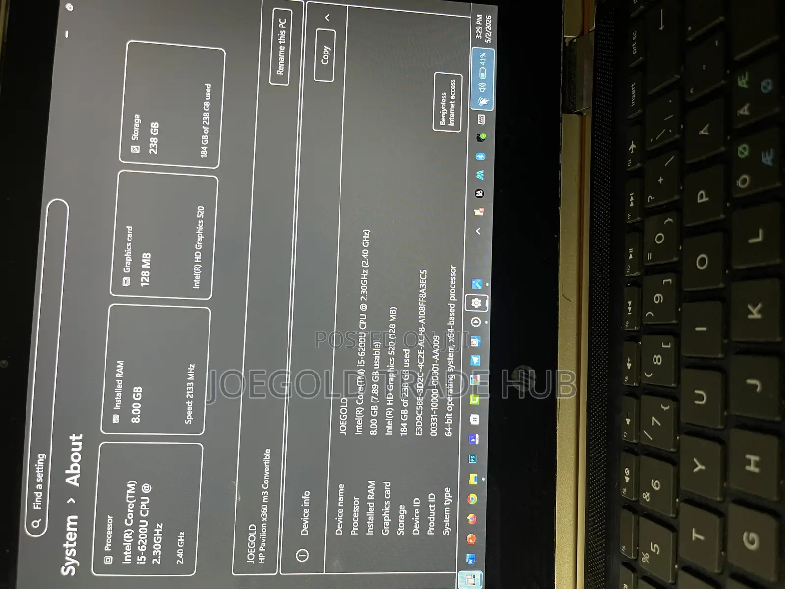 Laptop HP Pavilion 15 8GB Intel Core i5 SSD 250GB