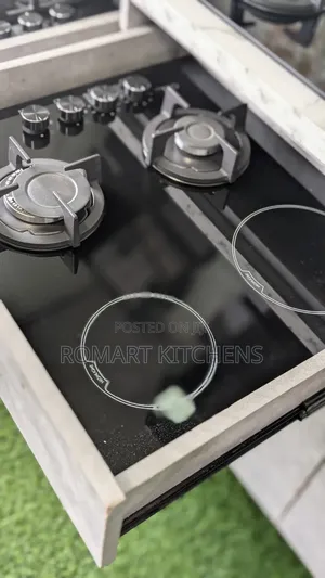60cm Inbuilt Glass Electric and Gas Combination