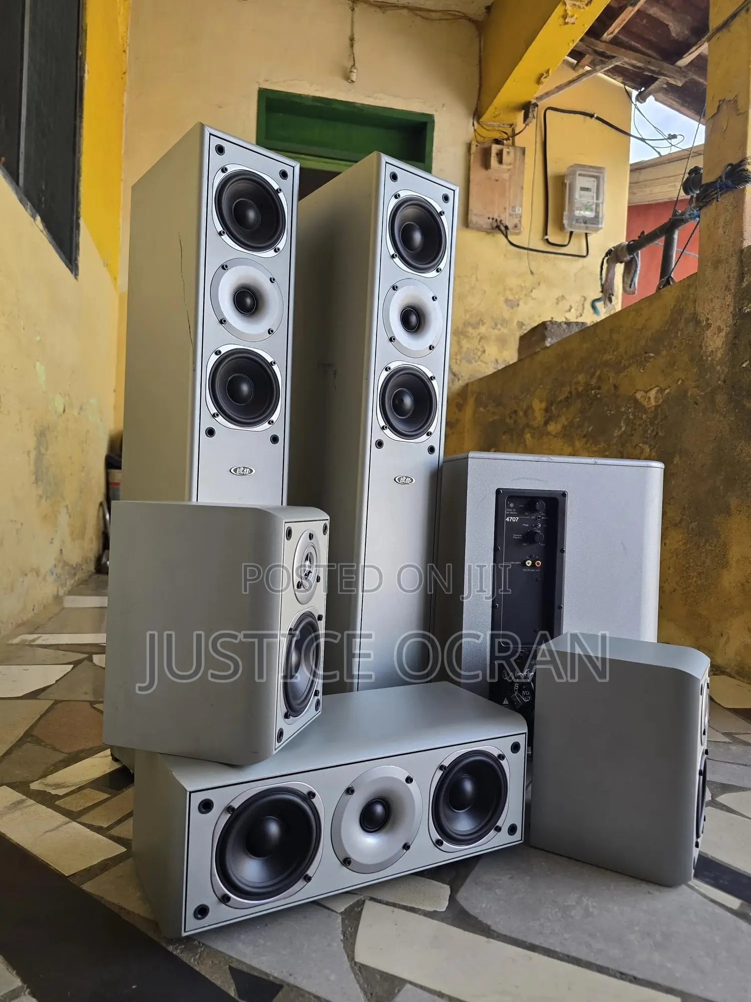 Infinity 12 Inches Subwoofer + Eltax Standing Speakers