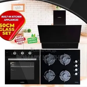 60cm Inbuilt Glass Set. Oven, Burner and Heat Extractor