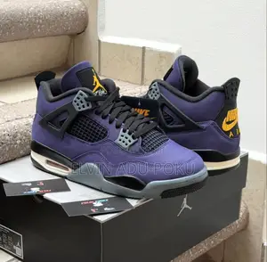 Jordan Retro 4 Lakers “ Imperial Blue “ Sneaker