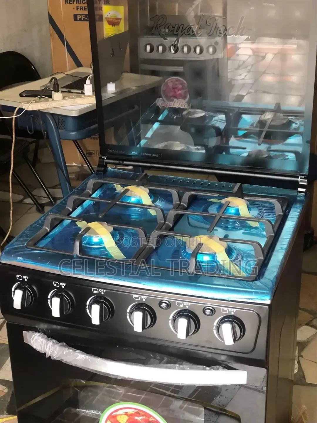 60*60 Auto Ignition Gas Burner With Oven and Grill