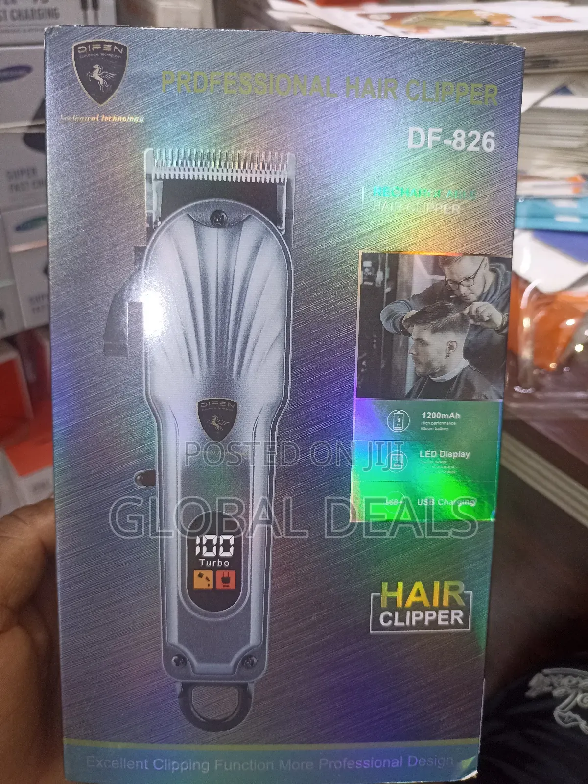 Professional Electric Hair Clipper Rechargeable Barber Machine